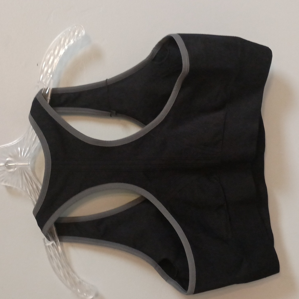 Women's Size XXXL High Impact Racerback Sports Bra Padded Black - Picture 9 of 10